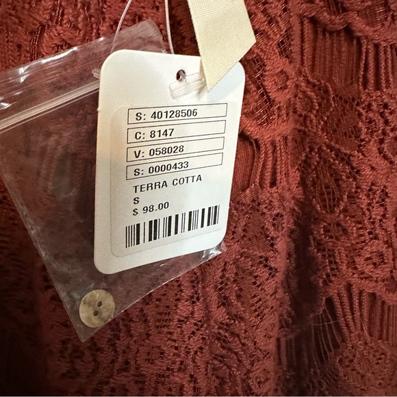 🔆 Free People Terra-cotta Intimately Daydream Bodycon Dress, size Small NWT - Picture 8 of 8